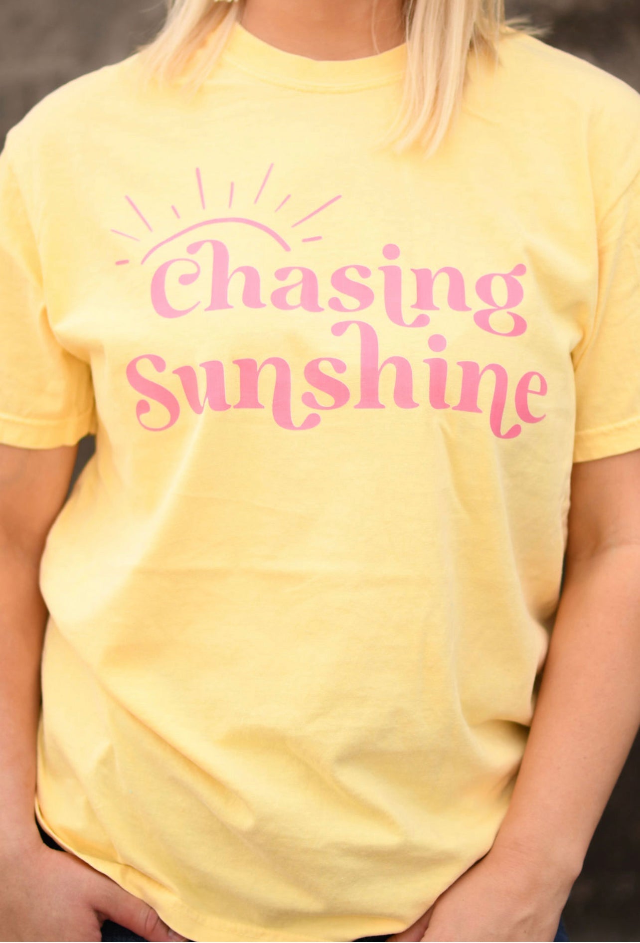 *SP* Chasing Sunshine Butter Yellow Comfort Colors Tee