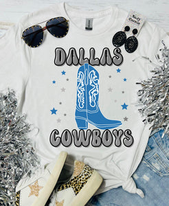 Cowboys Boot White Tee