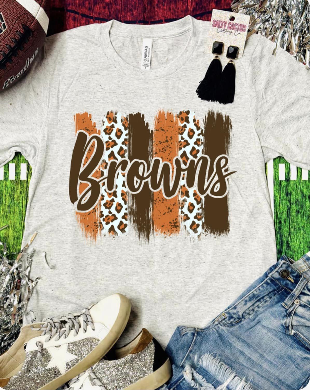Browns Brushstroke Triblend Soft Tee