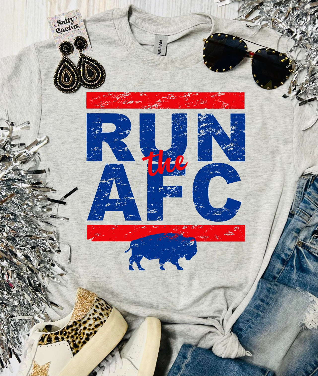 Run The AFC Ash Grey Tee