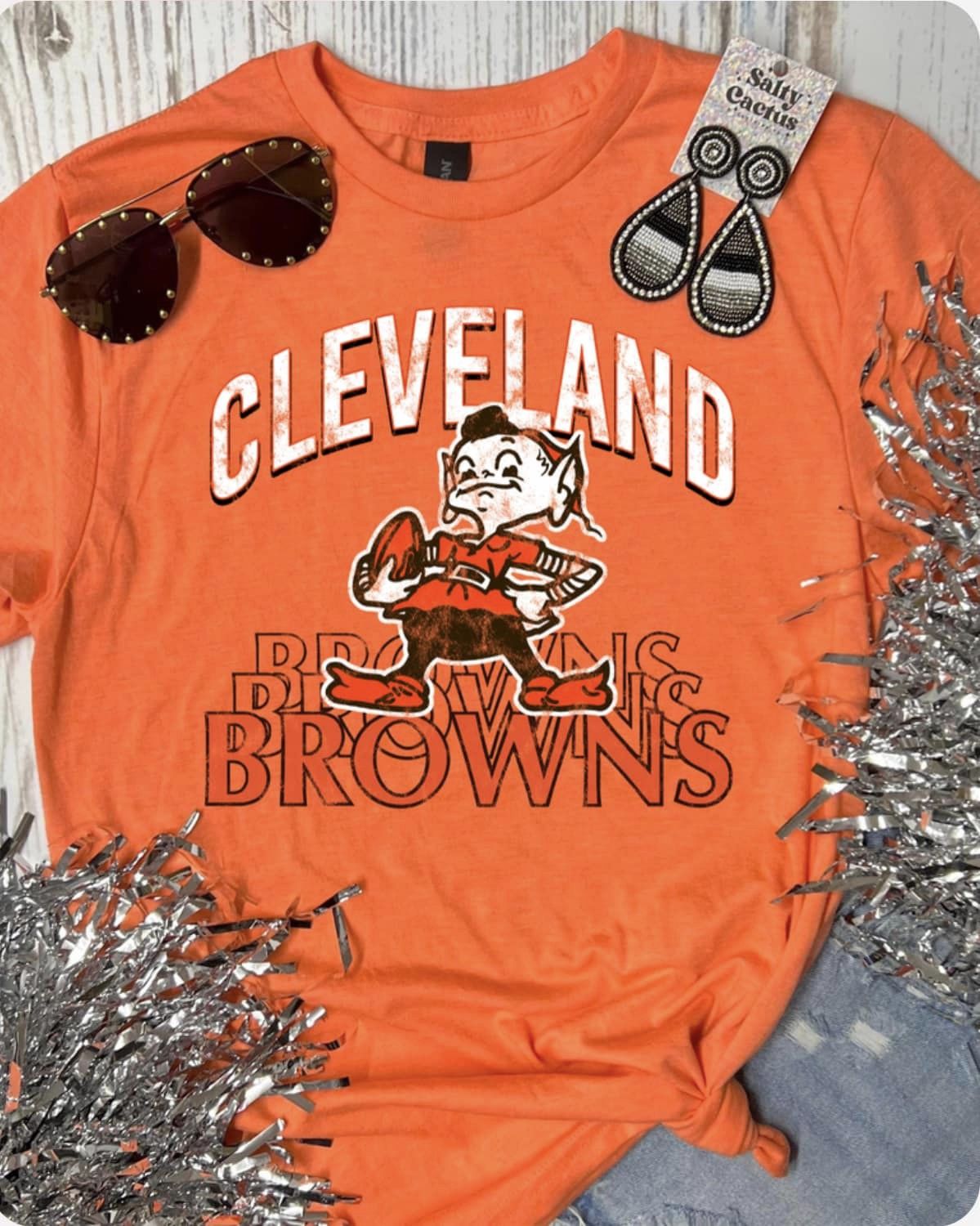 *DTG* Brownie Distressed Orange Tee