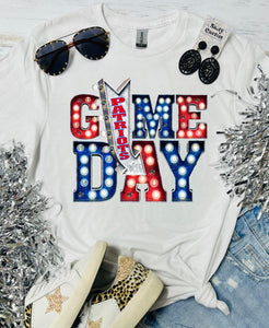 Game Day Patriots Marquee White Tee