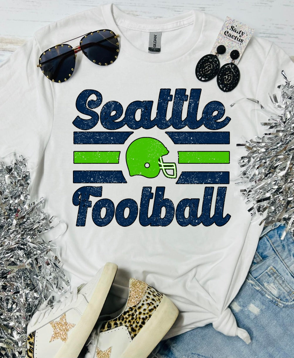 Seattle Football Retro White Tee