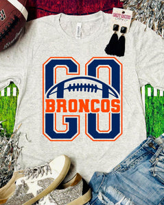 Go Broncos Football Triblend Bella