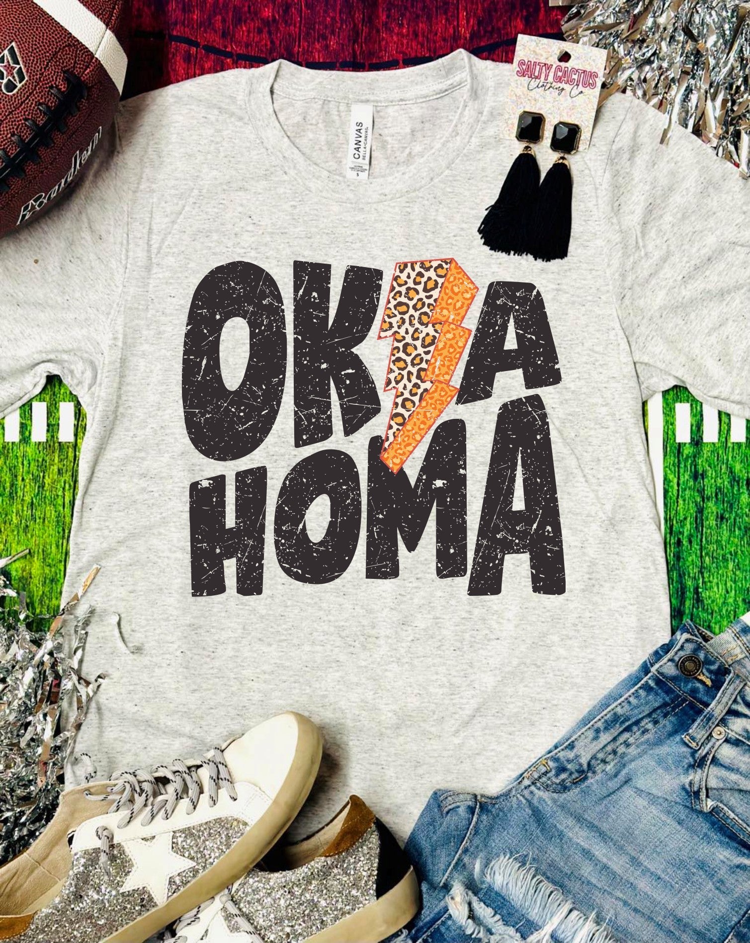 Oklahoma Bolt Ash Triblend Tee