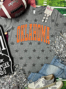 *DTG* Distressed Oklahoma Grey Star Tee