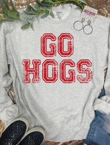 Go Hogs Ash Grey Sweatshirt