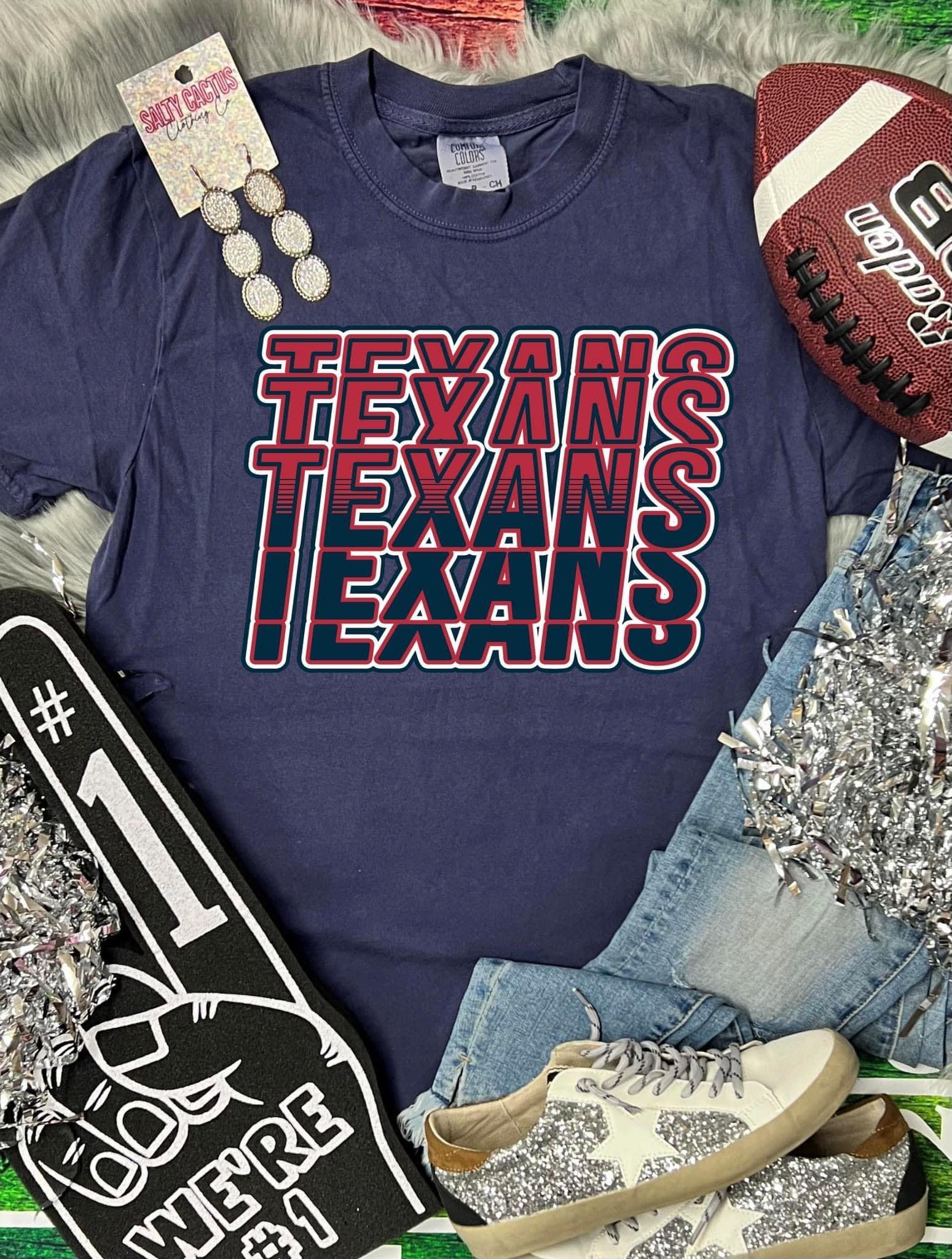 *DTG* Texans Sideways Navy Comfort Color Tee