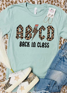ABCD Leopard Dusty Blue Tee