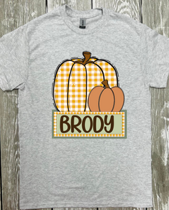 Kids Fall Name Ash Grey Tee