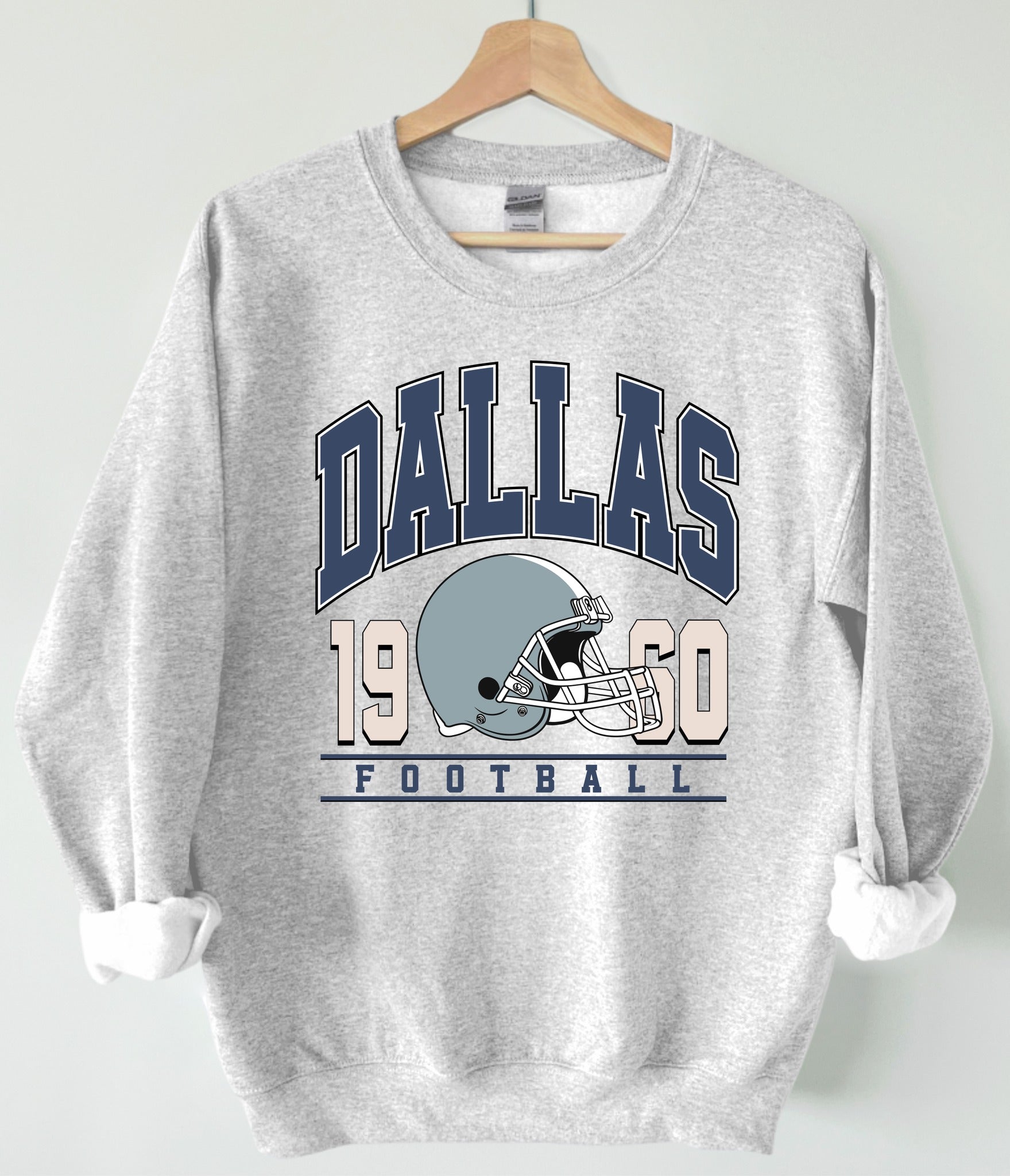 Vintage Football Ash Grey Sweatshirt