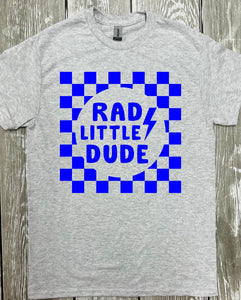 Rad Little Dude Blue Ash Grey Tee