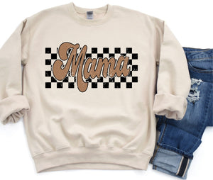 Mama Checkered Print