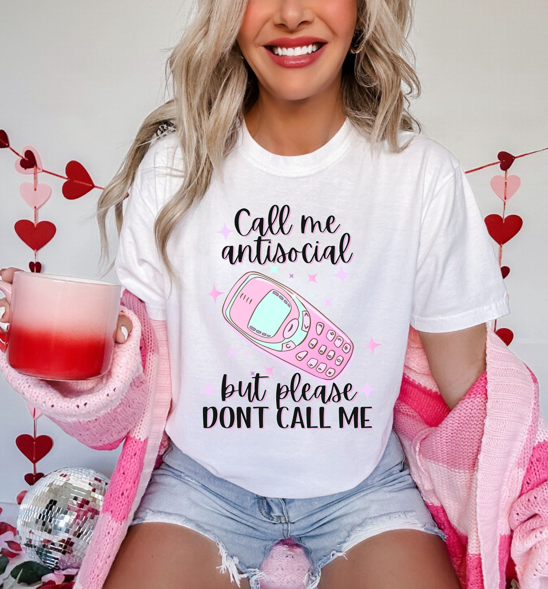 Call Me Anti Social But Please Don't Call Me White Tee