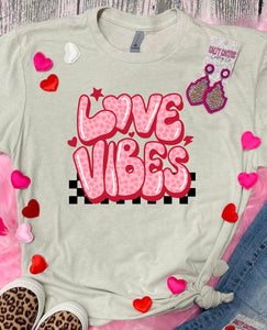 *RTS* Love Vibes Retro Tan Tee