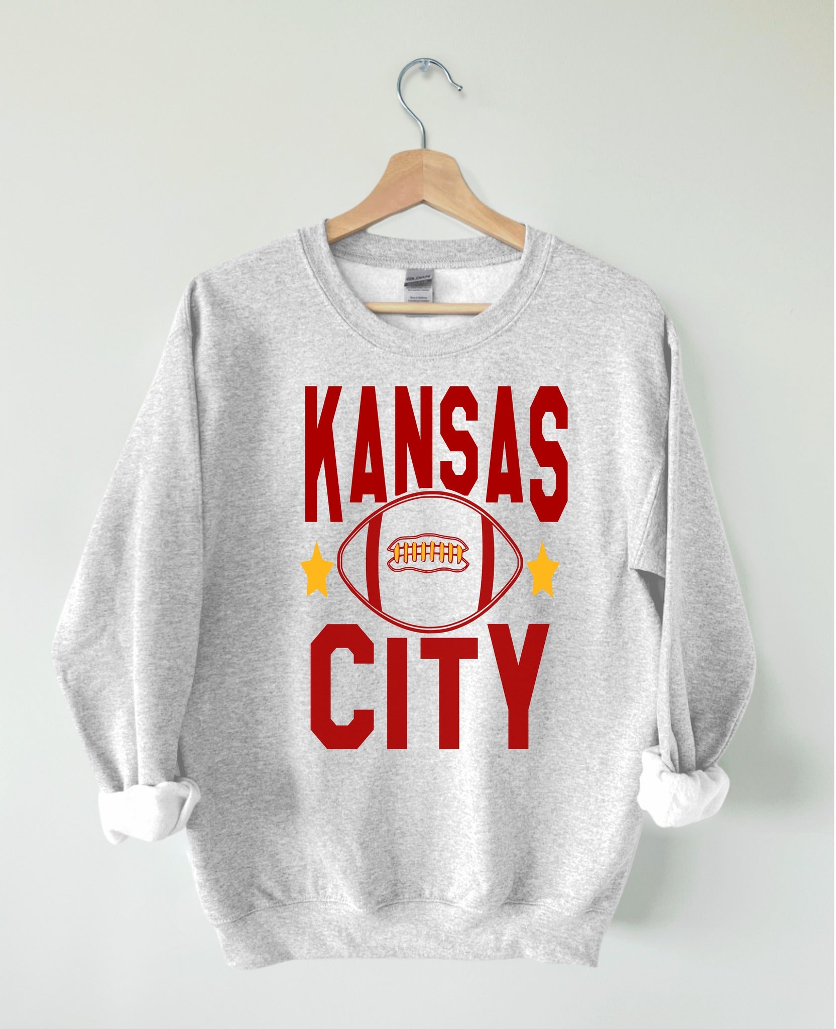 Kansas City Chiefs Stars Ash Grey Sweatshirt