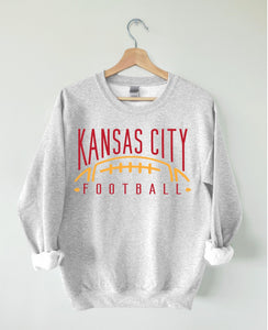 Kansas City Football Thin Ash Grey Sweatshirt
