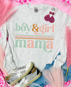 Colorful Stripes Mama Ash Grey