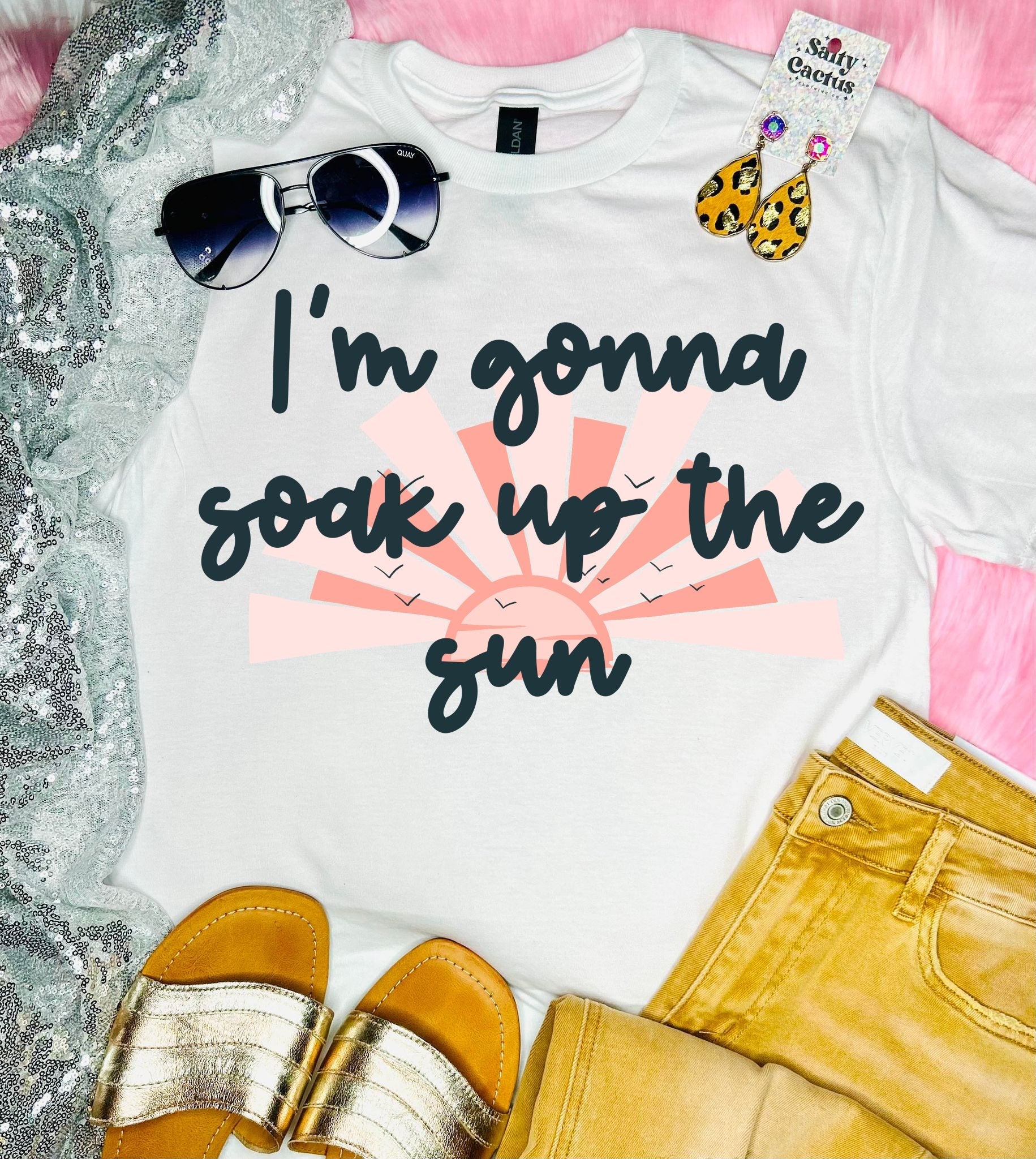 I'm going to soak up the sun White Tee