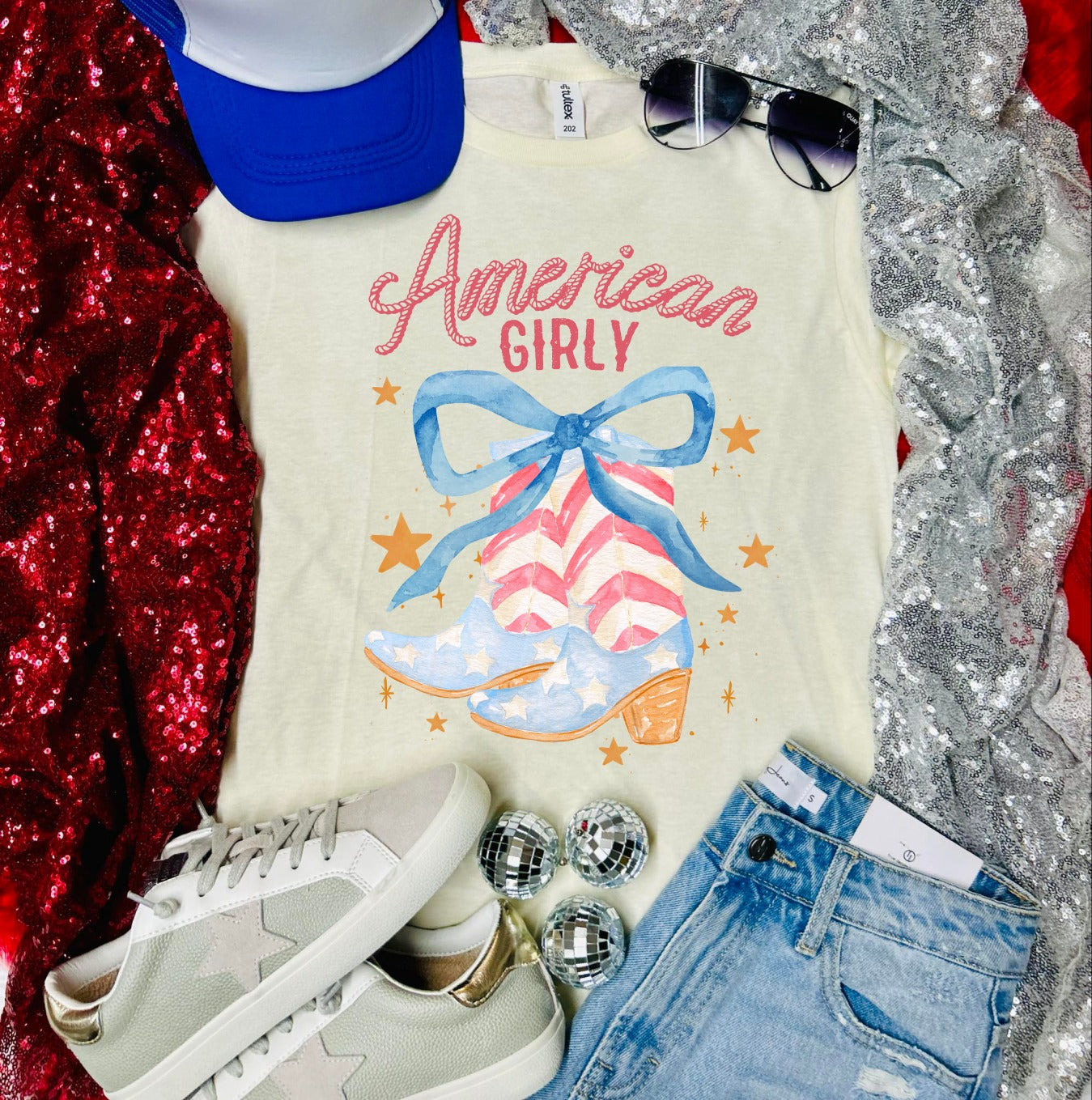 *DTF* American Girly Ivory Tee