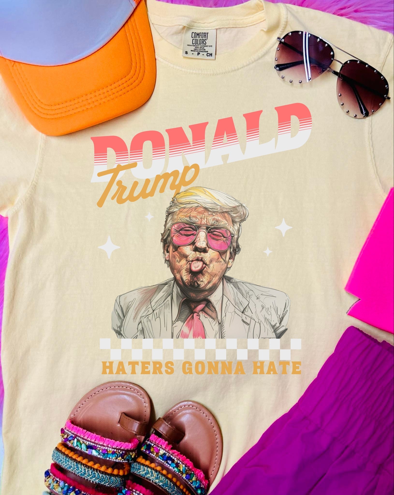 *DTF* Donald Trump Haters Gonna Hate Butter Comfort Color Tee