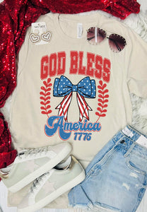 God Bless America 1776 Tan Tee