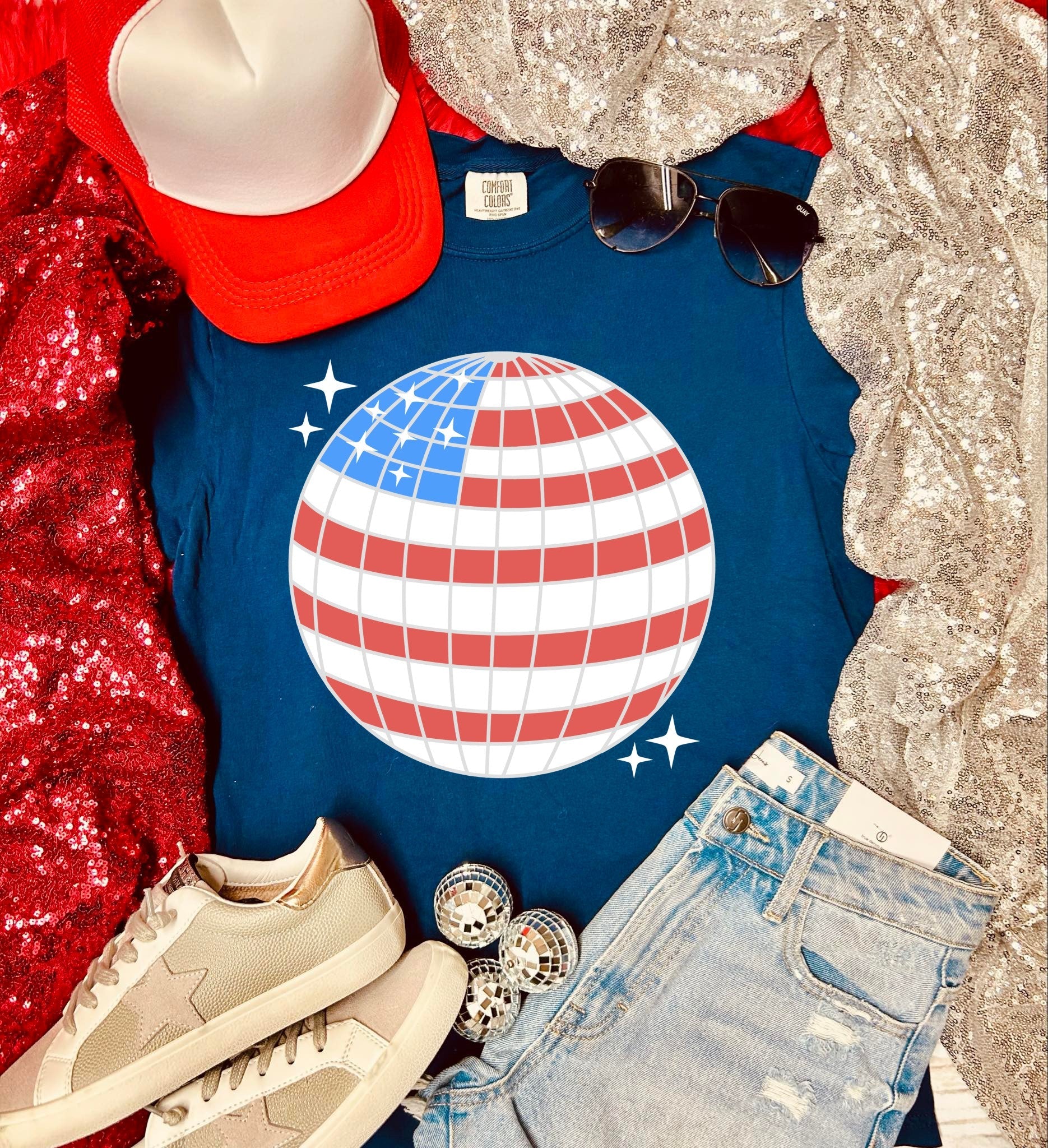 *DTF* American Disco True Navy Comfort Color