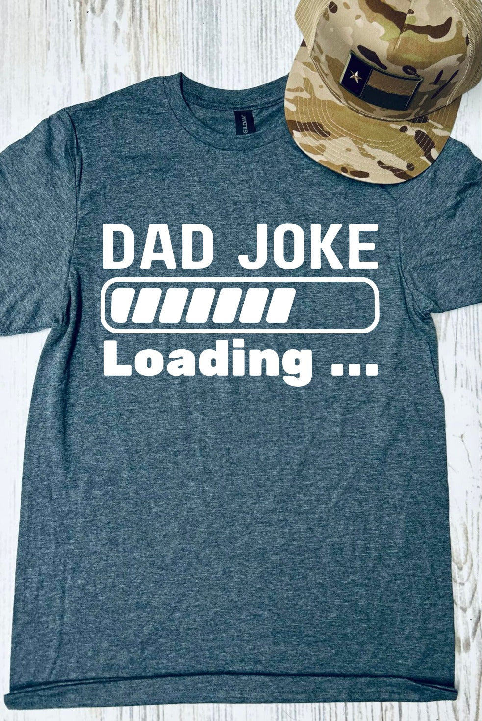 *DTF* Dad Joke Loading Heather Charcoal Tultex