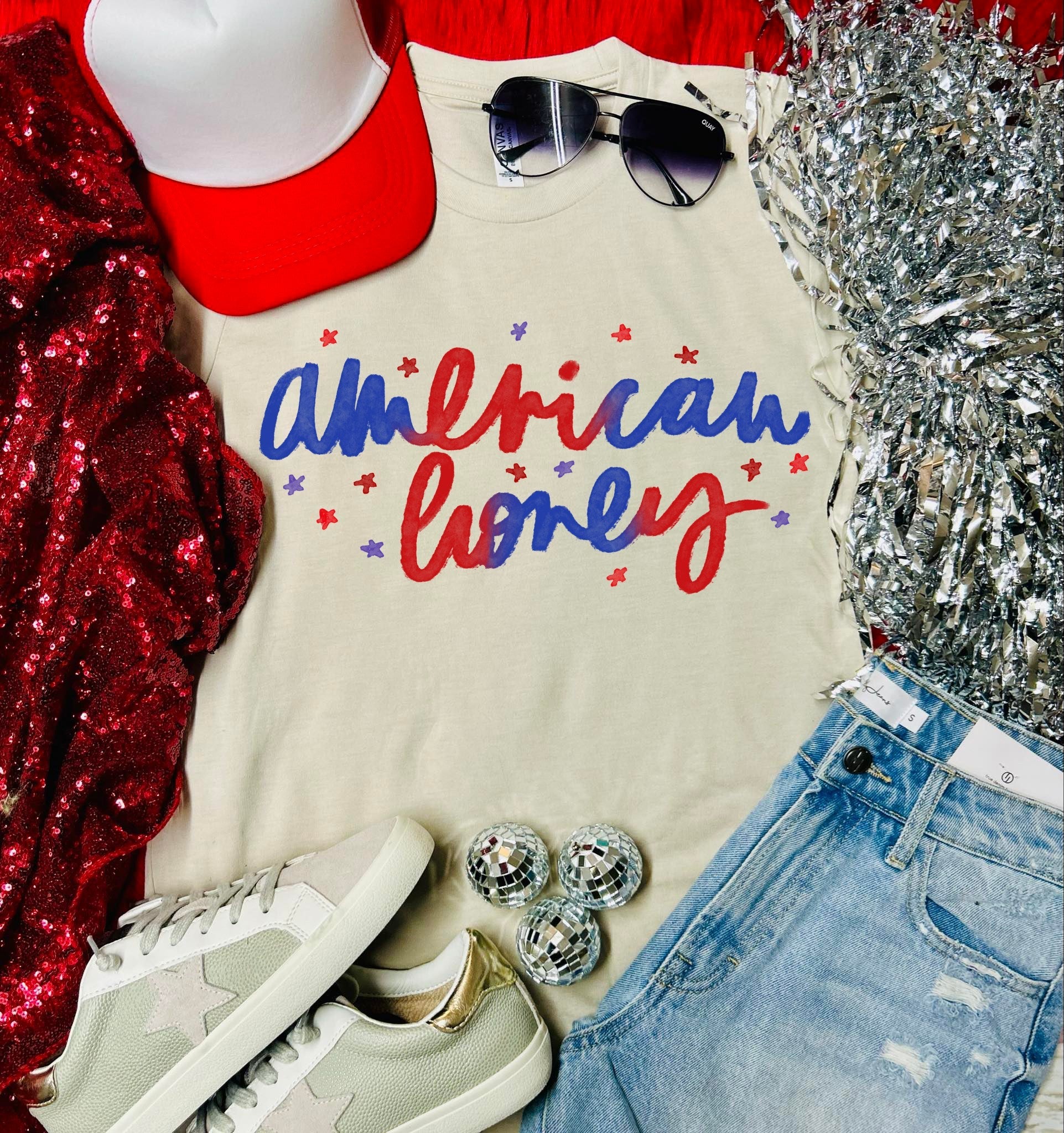 *DTF* American Honey Tan Tee