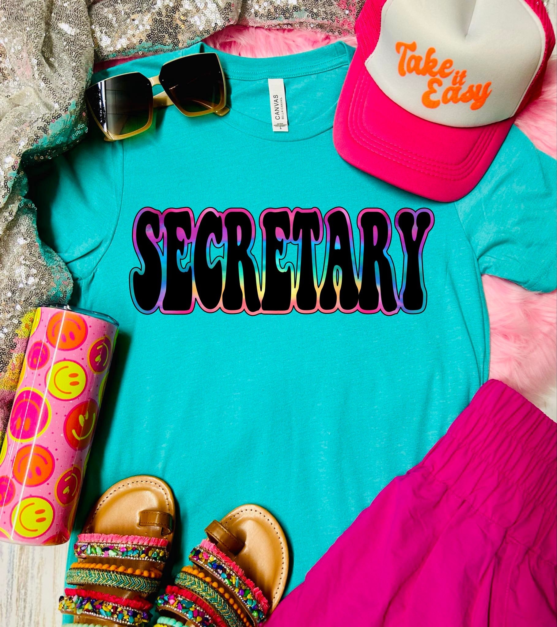 *DTF CUSTOM* Tie Dye Name Seafoam Tee