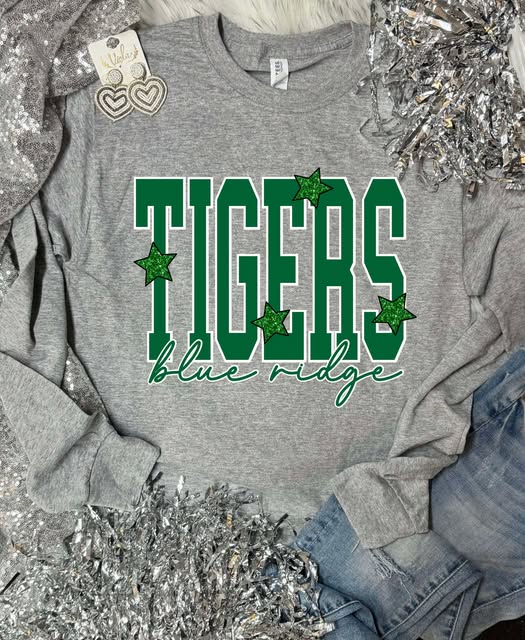 *DTF CUSTOM* Spirit Glittery Effect Stars Oxford Sweatshirt