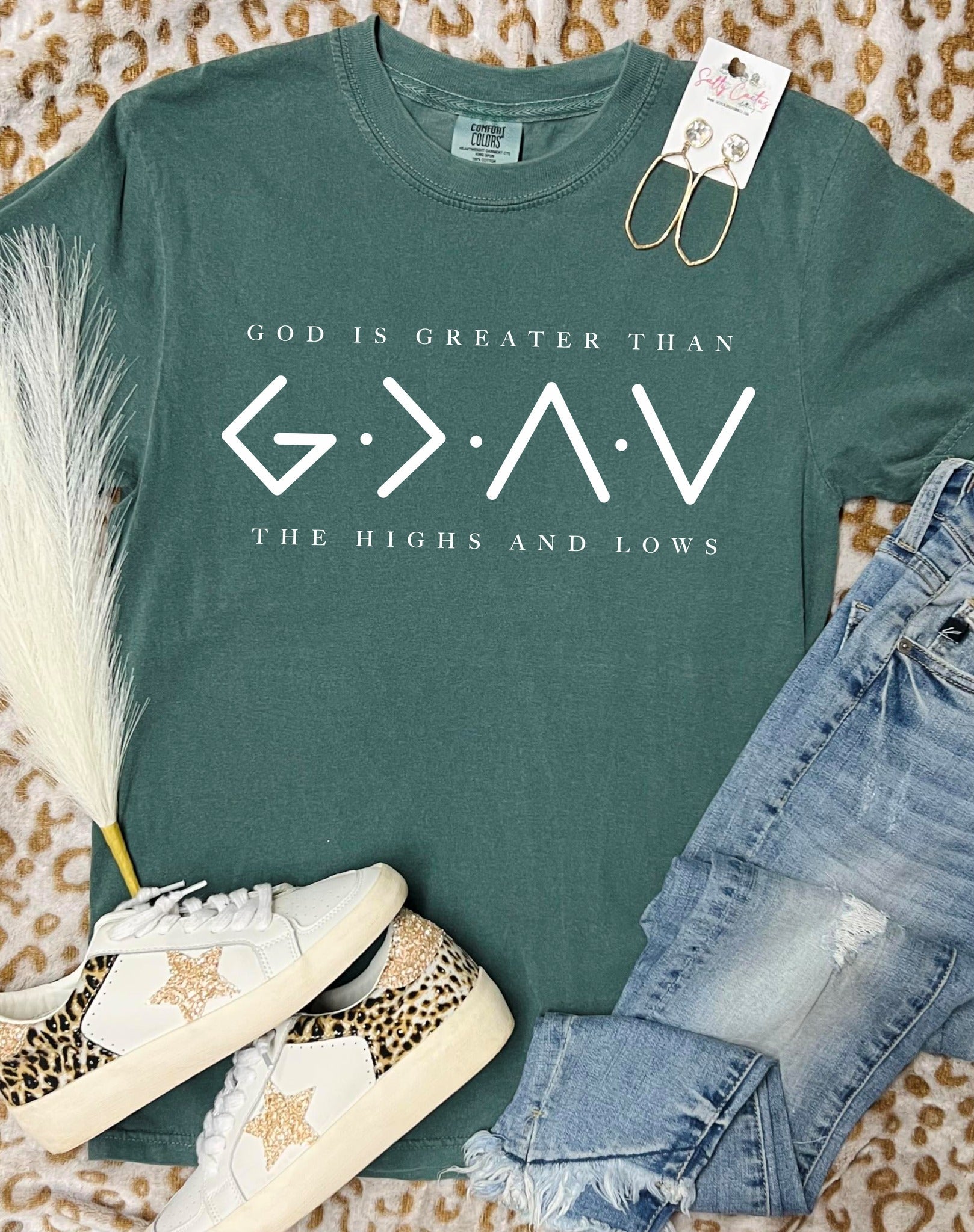 *DTF* God Is Greater Than The Highs and Lows Emerald Comfort Color
