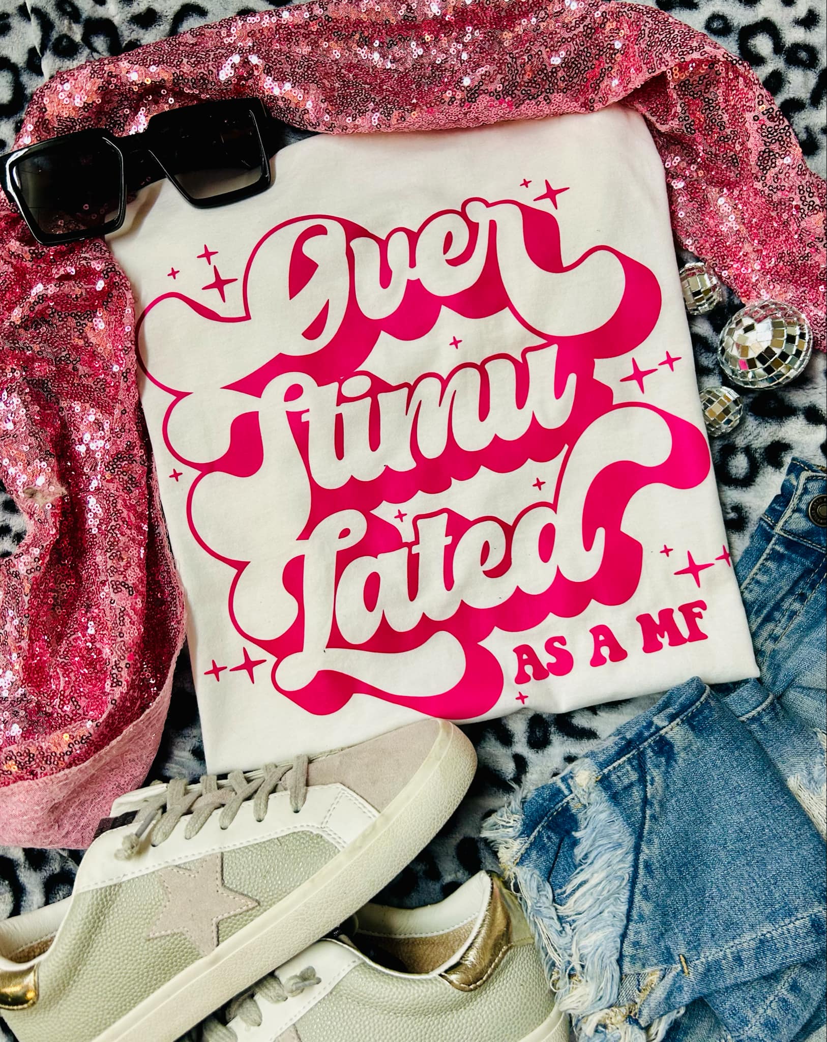 *$6.50* Overstimulated as a MF White Tee