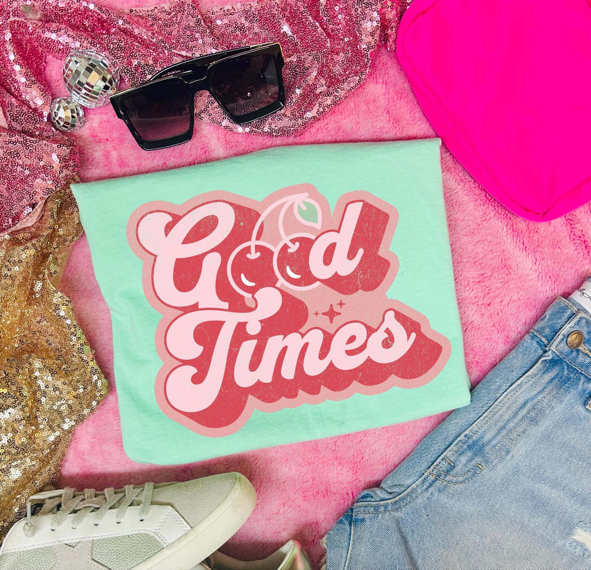*DTF* Good Times Cherry Neo Mint Tee