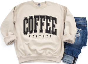 *DTF* Coffee Weather Tan Sweatshirt