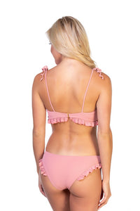 Ribbed peach bikini