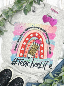 Teacher Life Grey Tee