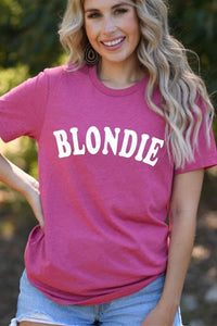 Screen Print Blondie Pink Tee
