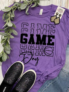 *RTS 5-7 Bus Days* Game Day Game Day Basketball Colorful Tees
