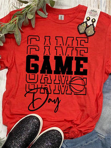 *RTS 5-7 Bus Days* Game Day Game Day Basketball Colorful Tees