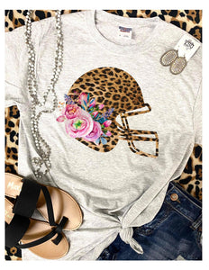 Leopard Helmet Floral Sublimated Tee