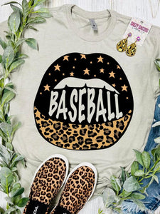 Kids Leopard Lips Ash Grey Tee
