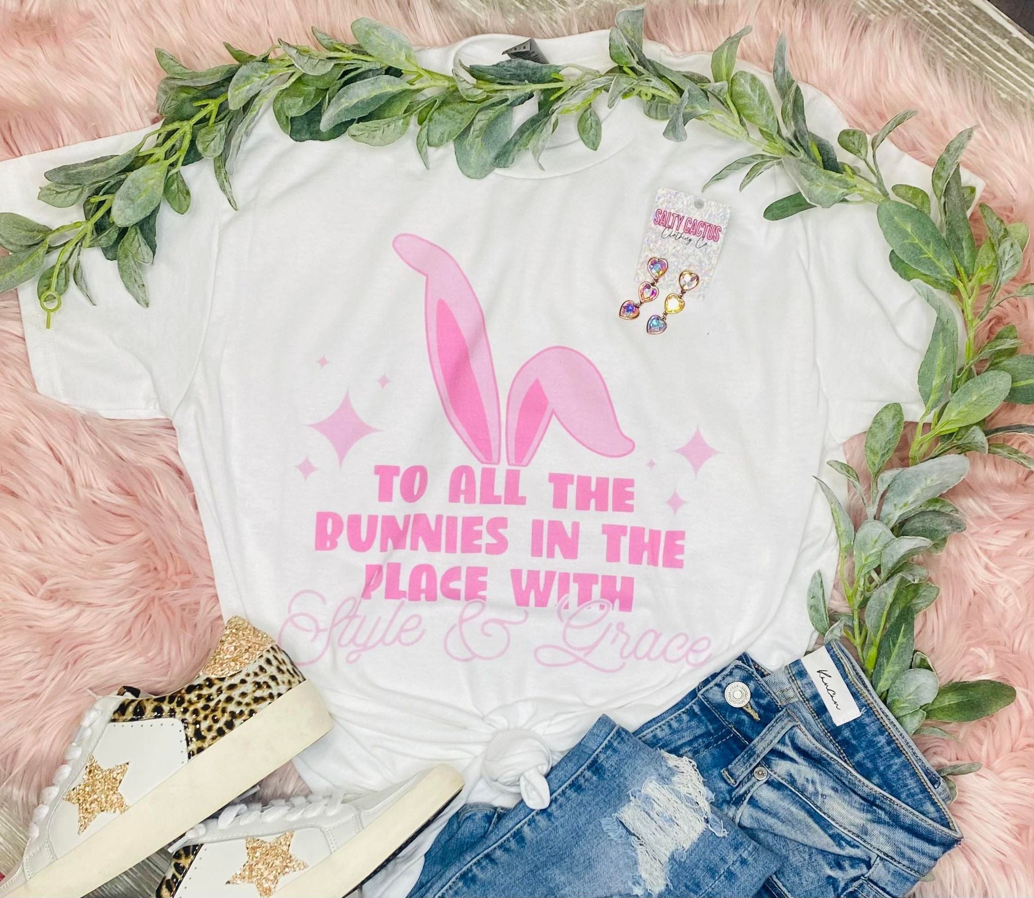 To All The Bunnies In The Place White Tee