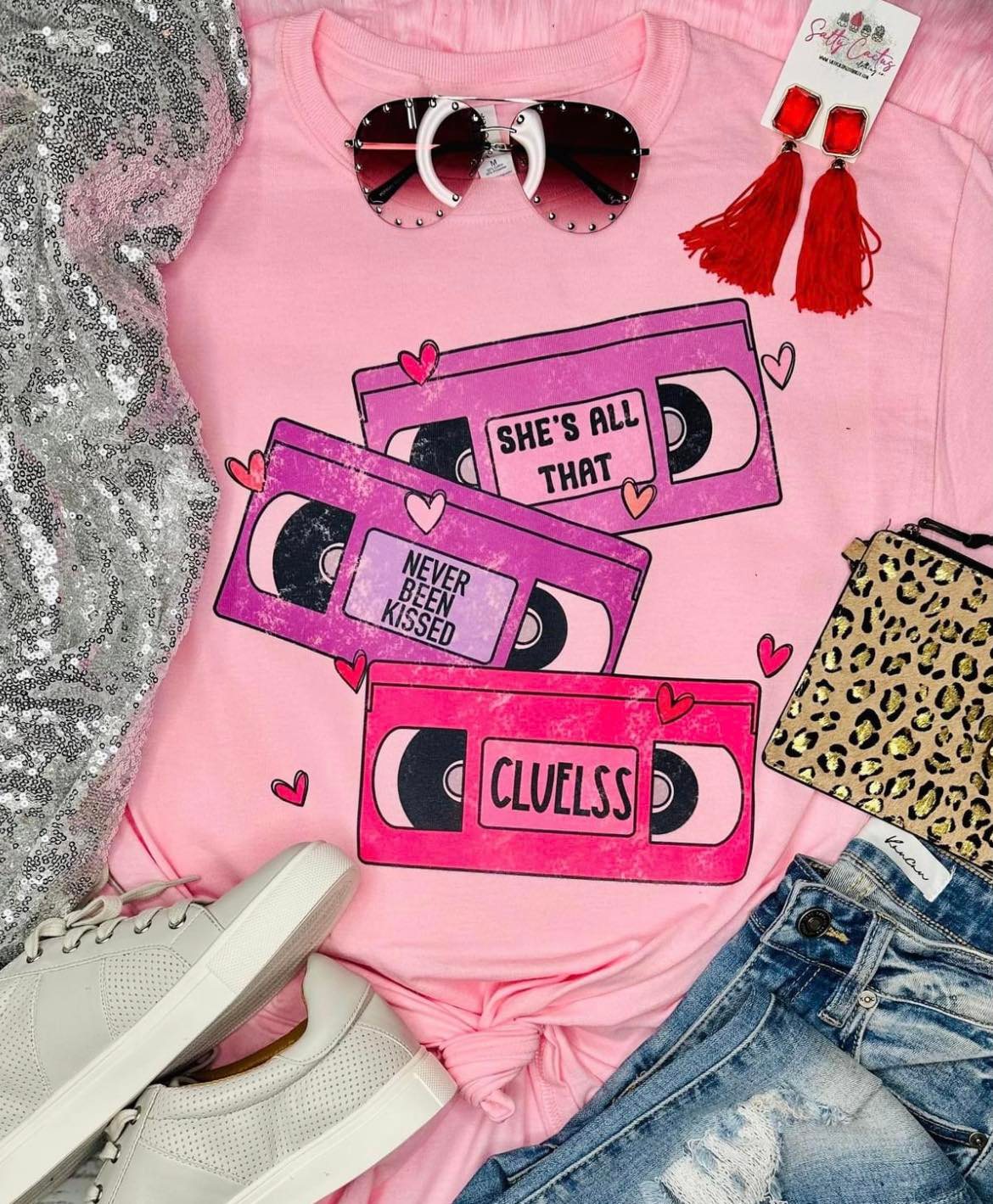 90's Tapes Baby Pink Tee