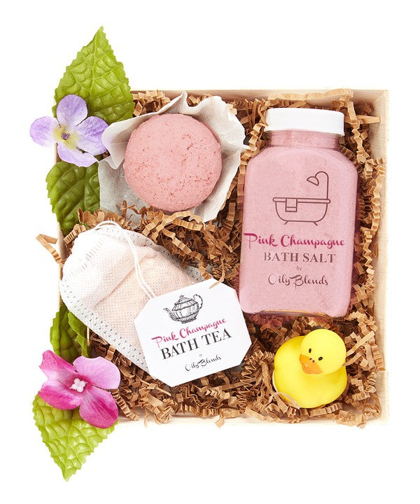 Pink Champagne Handmade Bath Gift Set