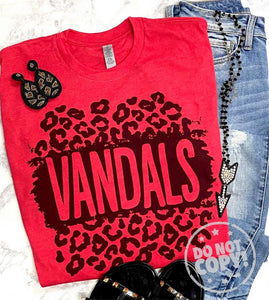 All Black Leopard Mascot Non Bleached Spirit Tee