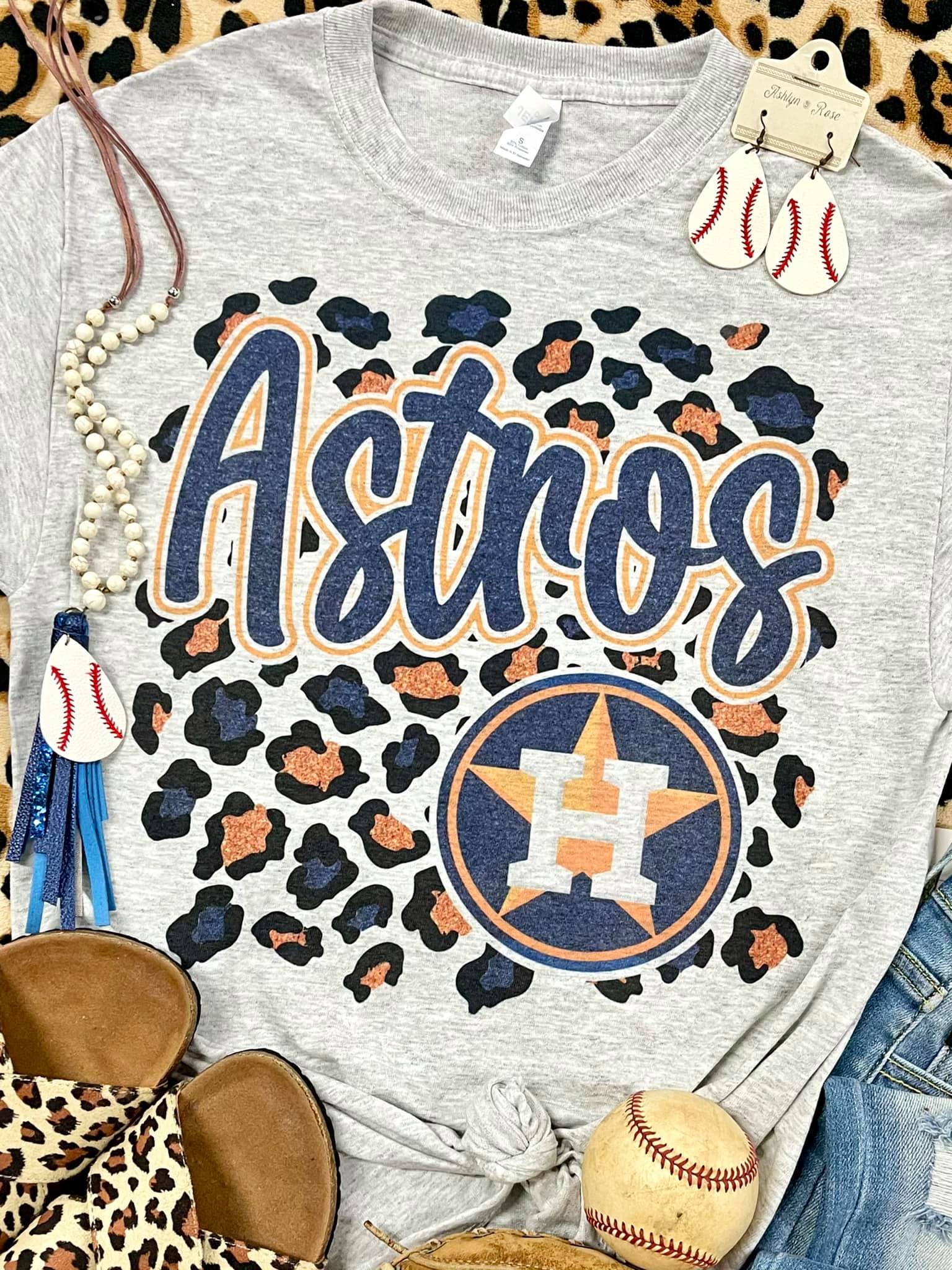 Leopard MLB Team Ash Grey Tees