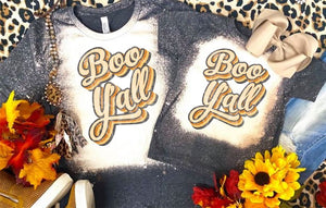 Kids Boo Y'all Bleached Tee