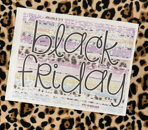 Black Friday Leopard Serape Sublimation