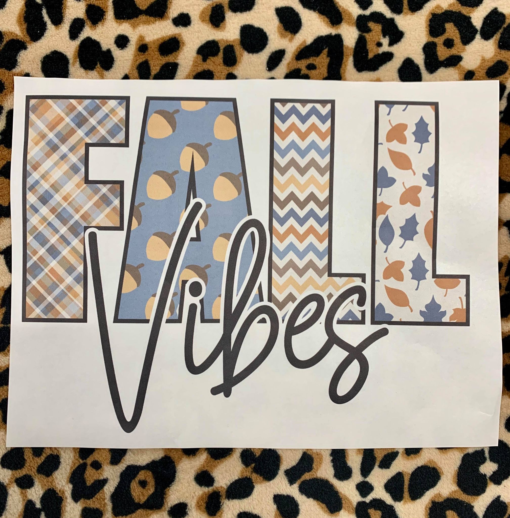 Chevron Fall Vibes Sublimation